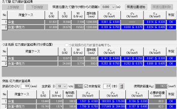 応力度計算結果