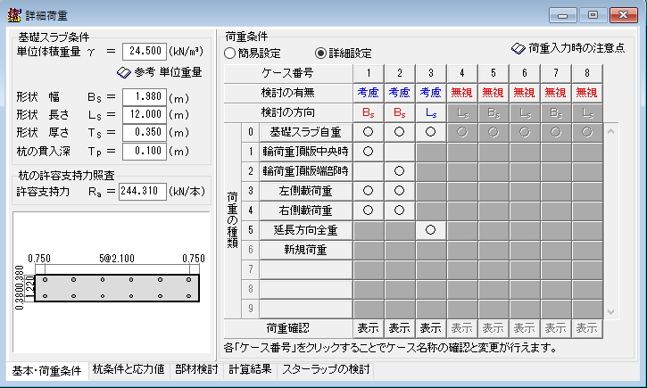 詳細荷重